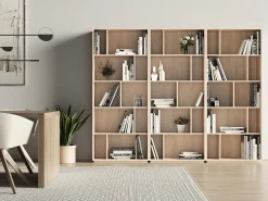 Biblioteca 5 prateleiras - A191cm x C80cm x P32cm carvalho - Nack
