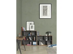 Biblioteca 2 prateleiras - A80cm x C119cm x P32cm nogueira e antracite - Nack