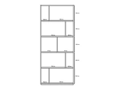 Biblioteca 5 prateleiras - A191cm x C80cm x P32cm nogueira e verde - Nack