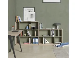 Biblioteca 2 prateleiras - A80cm x C119cm x P32cm carvalho e verde - Nack