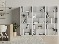 Biblioteca 5 prateleiras - A191cm x C80cm x P32cm branco - Nack