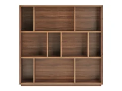 Biblioteca 3 prateleiras - A117cm x C119cm x P32cm nogueira - Nack