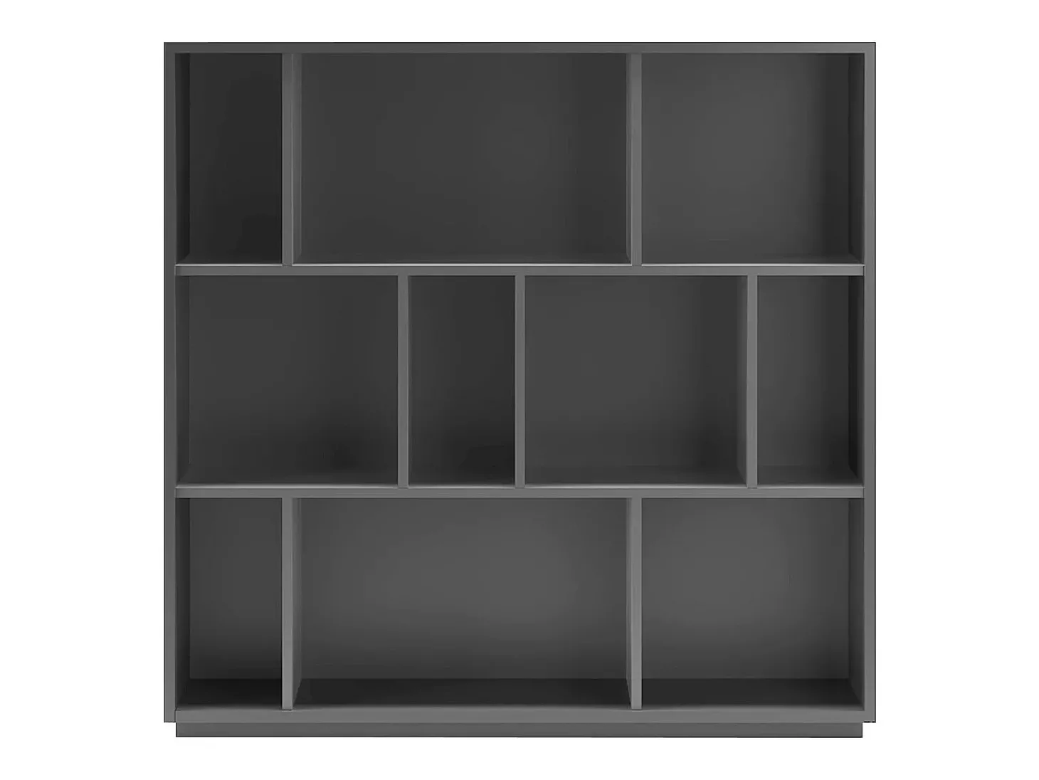 Biblioteca 3 prateleiras - A117cm x C119cm x P32cm antracite - Nack