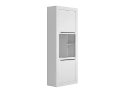 Biblioteca com 2 portas e 3 nichos - C68,5 x L29,9 x A175,5 cm - Cor: branco - EVAN