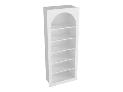 Biblioteca contemporânea com 6 nichos branco - CYMORA