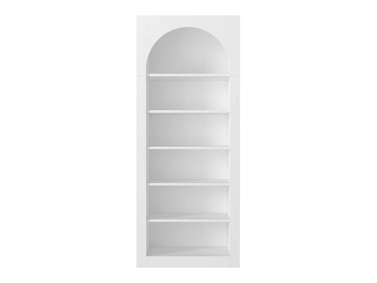Biblioteca contemporânea com 6 nichos branco - CYMORA