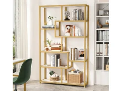Biblioteca de 8 andares, 100 x 30 x 180 cm Estante independente, estante sobre pés Estantes de armazenamento decorativas