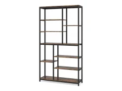Biblioteca, Estante de Armazenamento com 9 Níveis, Móvel de Armazenamento, Biblioteca Industrial de Metal