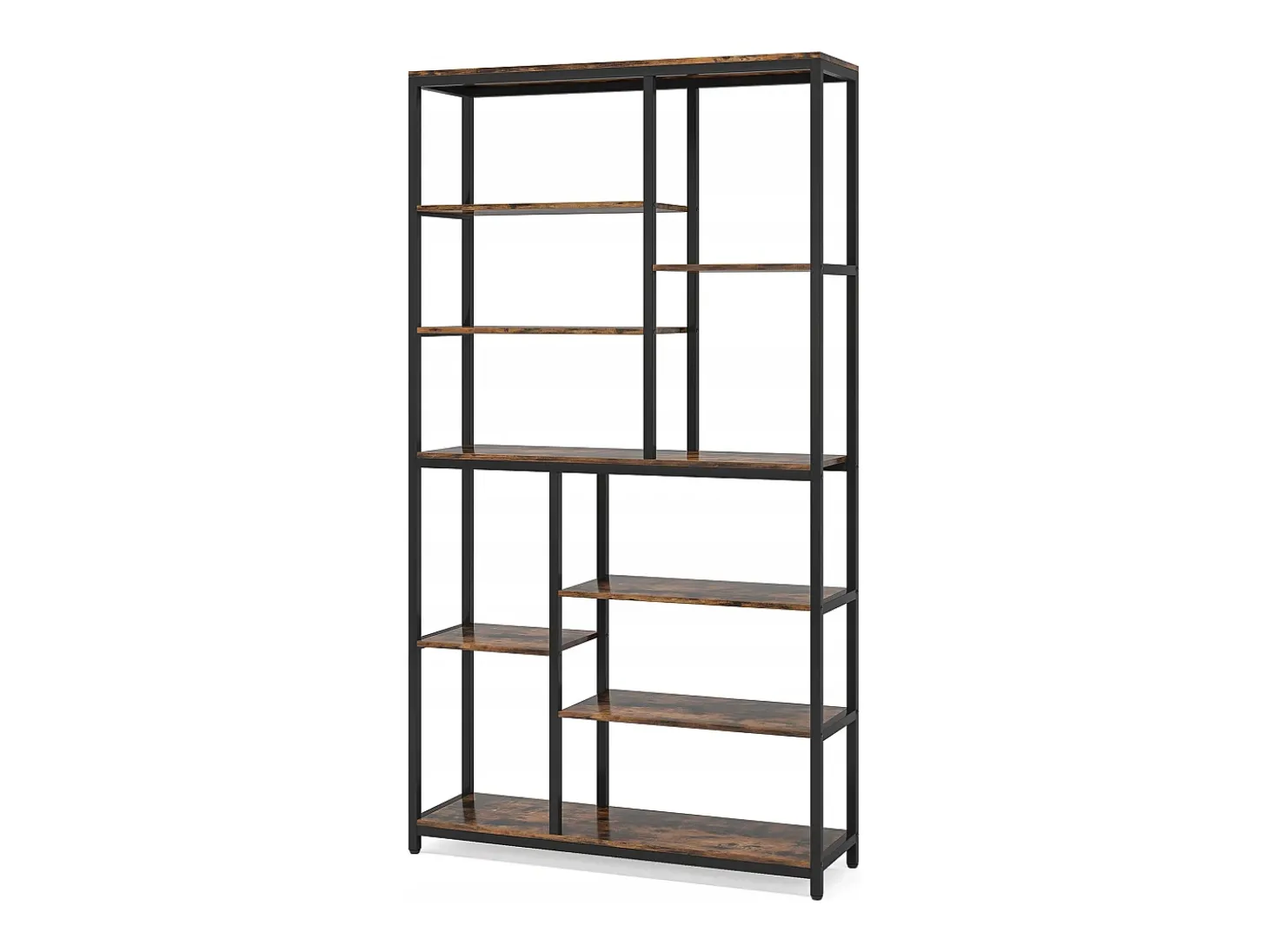 Biblioteca, Estante de Armazenamento com 9 Níveis, Móvel de Armazenamento, Biblioteca Industrial de Metal