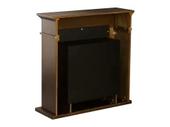 Biofireplace de piso de lareira a bioetanol JEFFERSON Marrom L 89,5 x H90,5 x D28