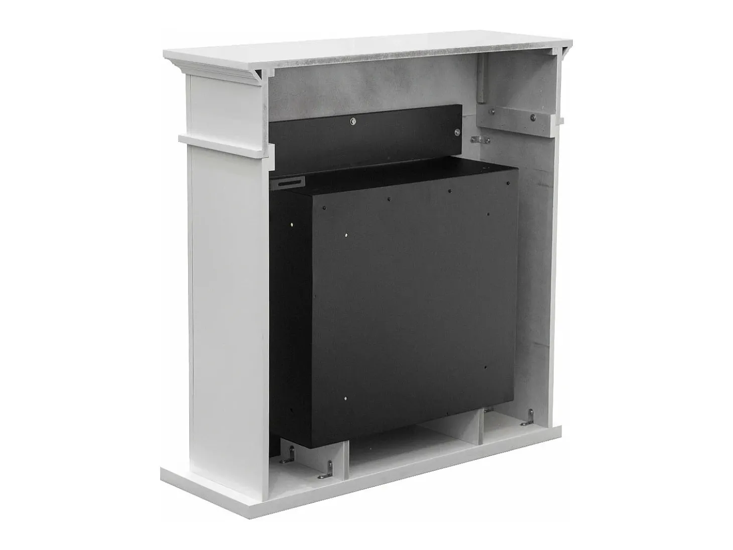 Biofireplace de piso de lareira a bioetanol JEFFERSON Branco L 89,5 x H90,5 x D28