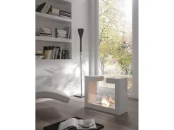 Biolareira de piso de design moderno Tete a tete Branco 2 kW/h