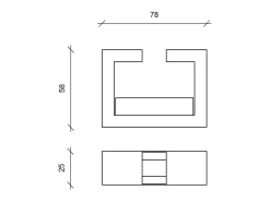 Biolareira de piso de design moderno Tete a tete Branco 2 kW/h