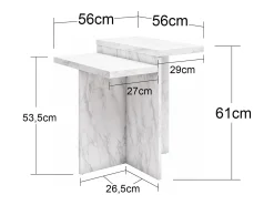Brielle | Mesa de centro com aspeto de mármore Preto