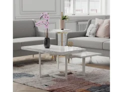 Brielle | Mesa de Centro em Mármore Branco