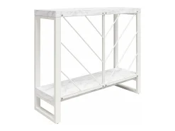 Brielle | Mesa de Consola com 1 Prateleira em Marbel Look Branco