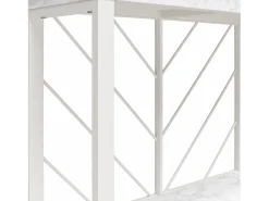 Brielle | Mesa de Consola com 1 Prateleira em Marbel Look Branco