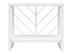 Brielle | Mesa de Consola com 1 Prateleira em Marbel Look Branco