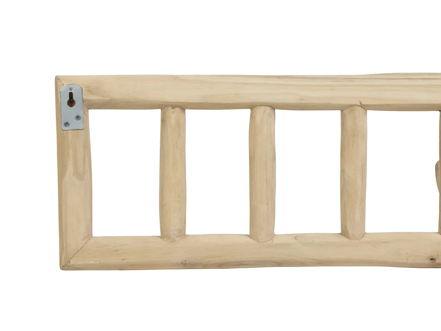 Cabide 6 ganchos em madeira de teca - C70 x L11 x A20 cm - Cor: natural - LIPALIA