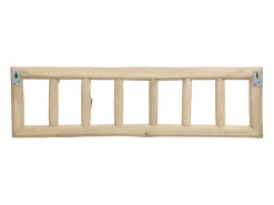 Cabide 6 ganchos em madeira de teca - C70 x L11 x A20 cm - Cor: natural - LIPALIA