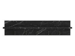 Cabide com 10 ganchos 80 x 13 x 18 cm efeito mármore preto 03_0008170