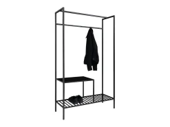 Cabide de Chão Vita, Preto, 38x101x170 cm, Kendra Home