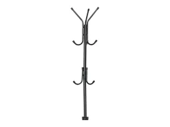 Cabide de pé com 8 cabides de metal preto 42x17x17 cm