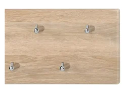 Cabide de parede - MDF - castanho - JANI 3, 7 ganchos