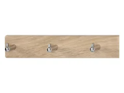 Cabide de parede - MDF - castanho - JANI 2, 5 ganchos