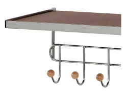 Cabide de parede - MDF - Prata - VESTA