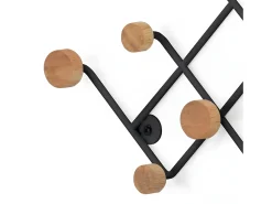 Cabide de parede - metal - preto - ITERA