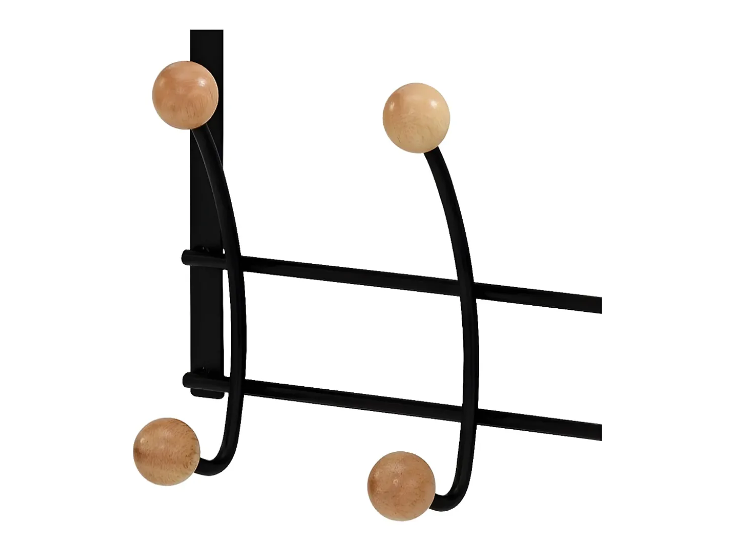 Cabide de parede - metal - preto - MILANA