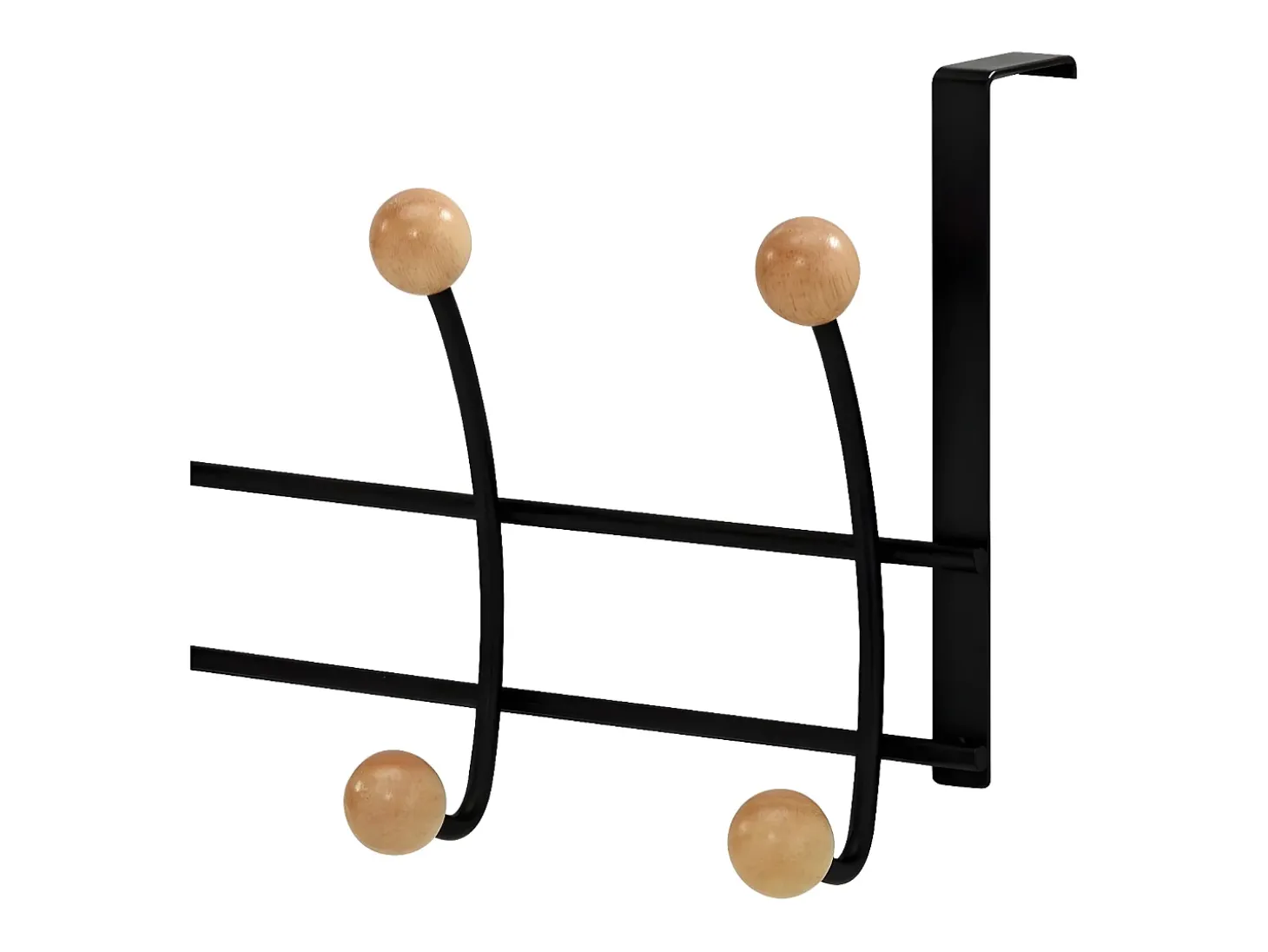 Cabide de parede - metal - preto - MILANA
