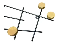 Cabide de parede - metal - preto - LADY