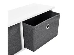 Cabide de parede 30 x 100 x 20 cm branco prata cinza 03_0008181