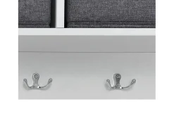 Cabide de parede 30 x 100 x 20 cm branco prata cinza 03_0008181