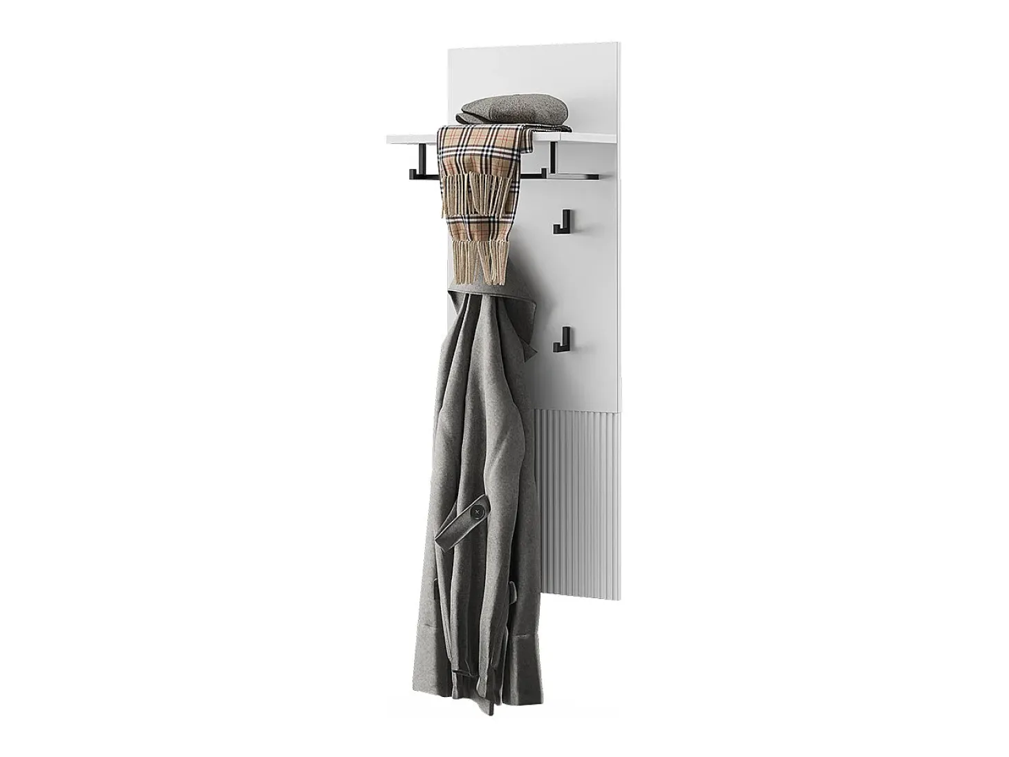 Cabide de parede branco 43x27x120 eliza