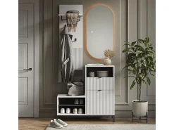 Cabide de parede branco 43x27x120 eliza
