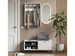 Cabide de parede branco 60x12.1x85 eliza