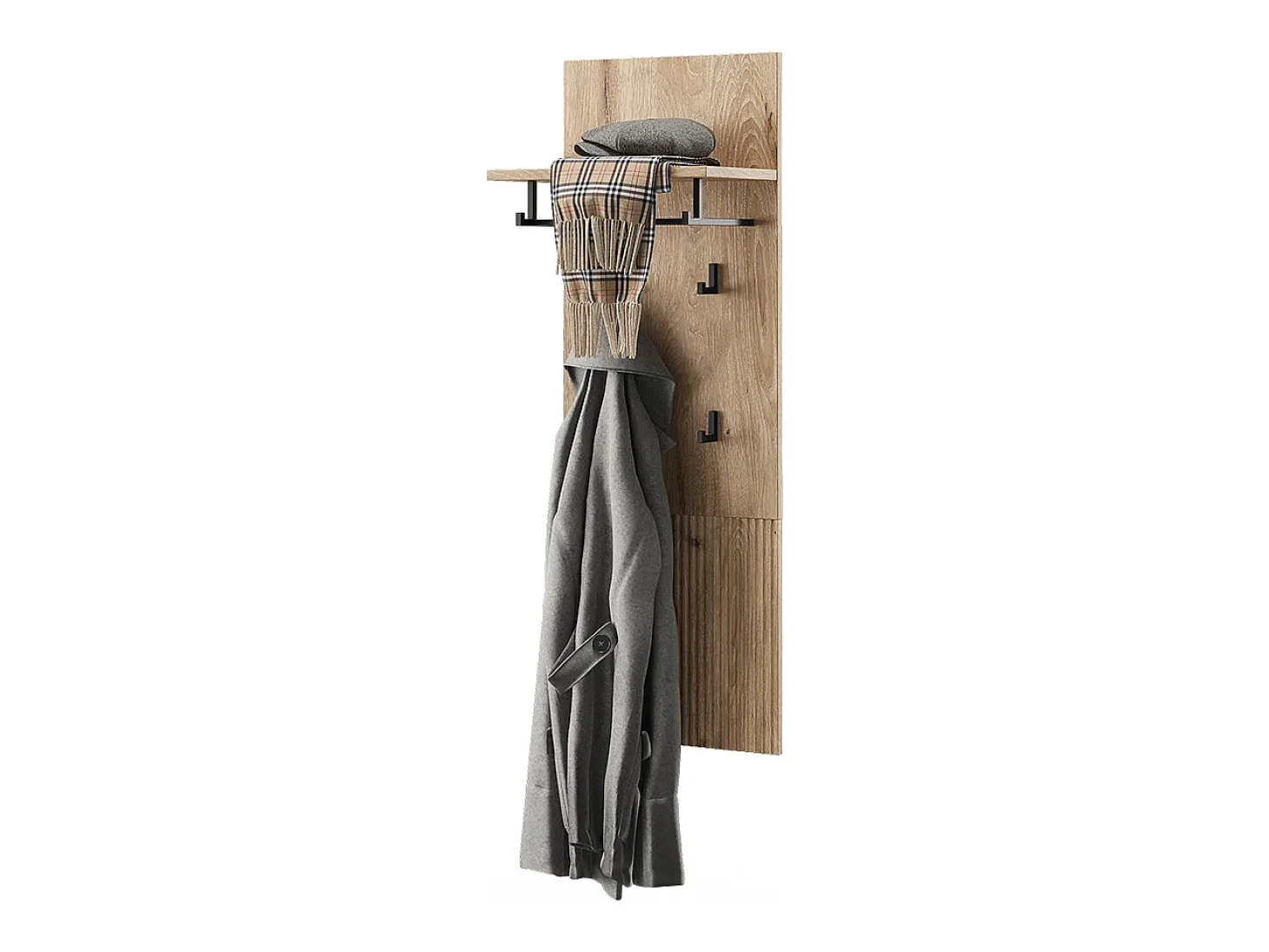 Cabide de parede carvalho viking 43x27x120 eliza