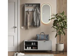Cabide de parede cinza 60x12.1x85 eliza