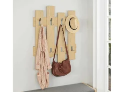 Cabide Dpons, Cabide, Cabide multiusos, Cabide de parede, 64x4 h79 cm, Carvalho