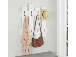 Cabide Dpons, cabide, cabide multiusos, cabide de parede, 64x4 h79 cm, branco
