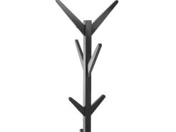 Cabide multiambiente com 8 cabides, preto, 173 cm