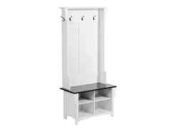 Cabide para Entrada, com 5 Ganchos, Branco