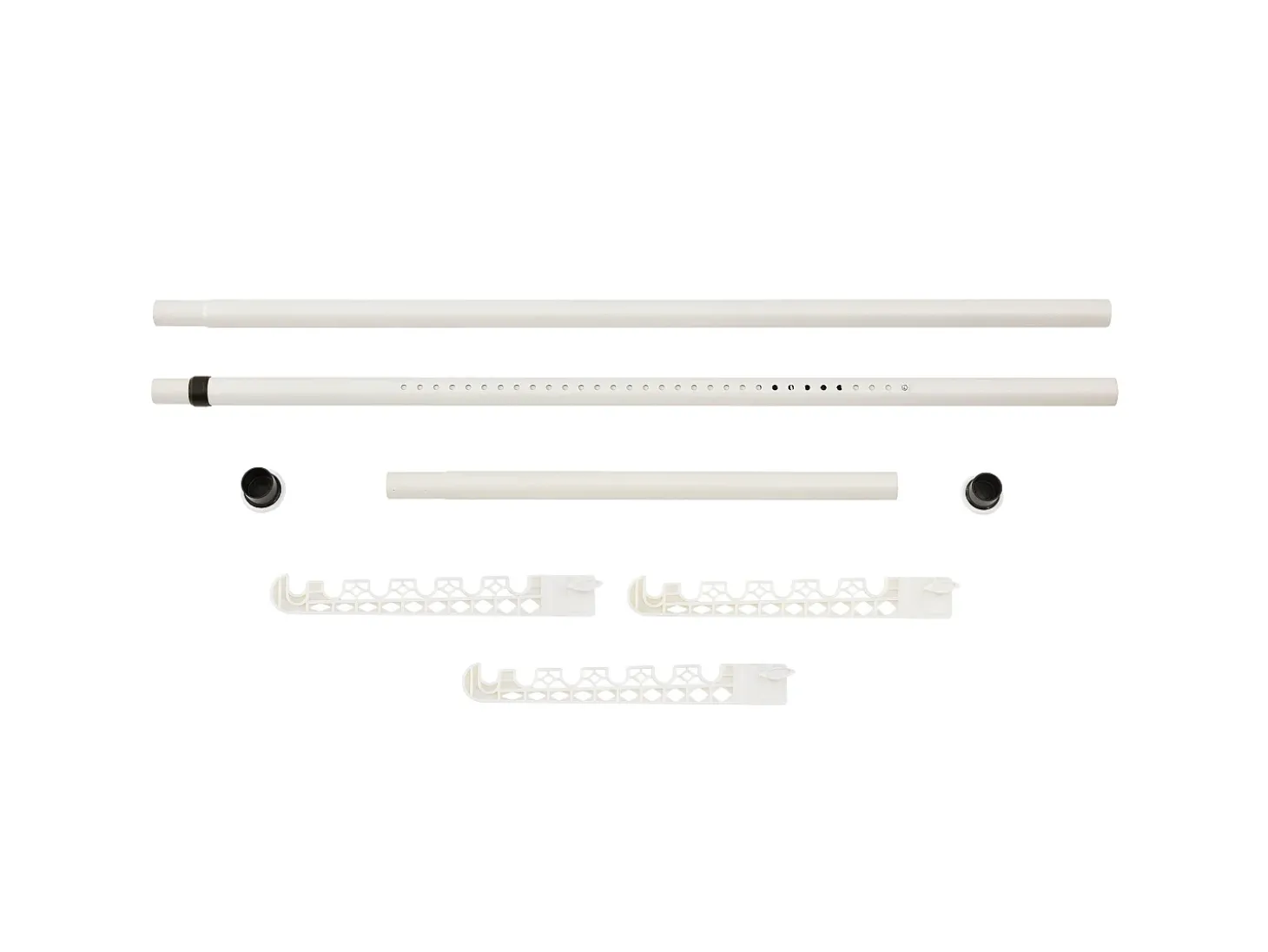 Cabide telescópico com altura ajustável 110 - 305 cm branco 03_0003506