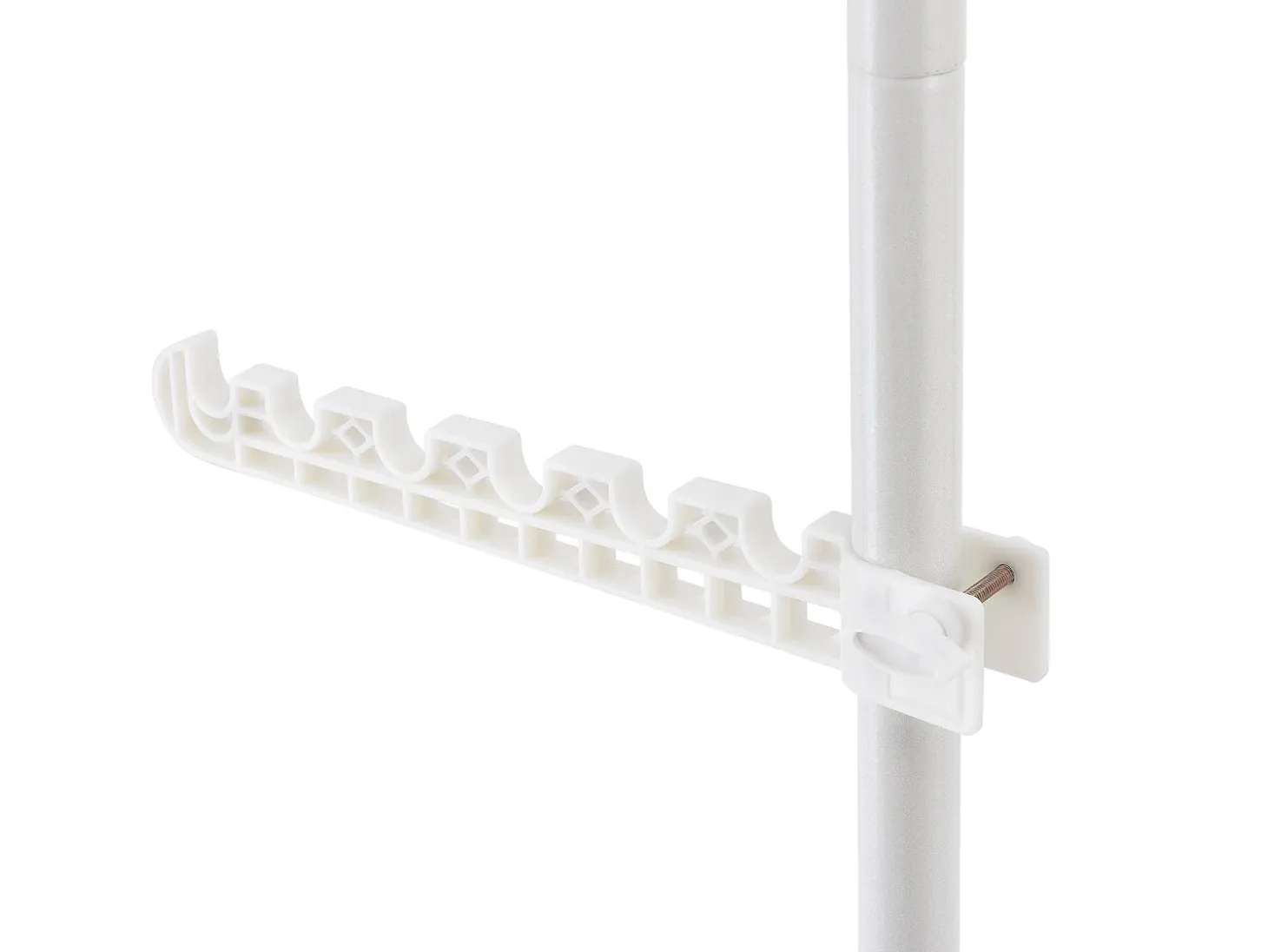 Cabide telescópico com altura ajustável 110 - 305 cm branco 03_0003506