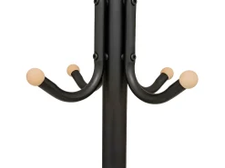 Cabideiro de Pé 11 Ganchos Metal Industrial Preto 178 cm