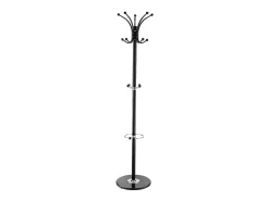 Cabideiro de Pé SucceBuy, Cabideiro com Porta-Guarda-Chuvas, Base em Mármore, 14 Ganchos, Cabideiro em Metal para Entrada, Quarto, Sala