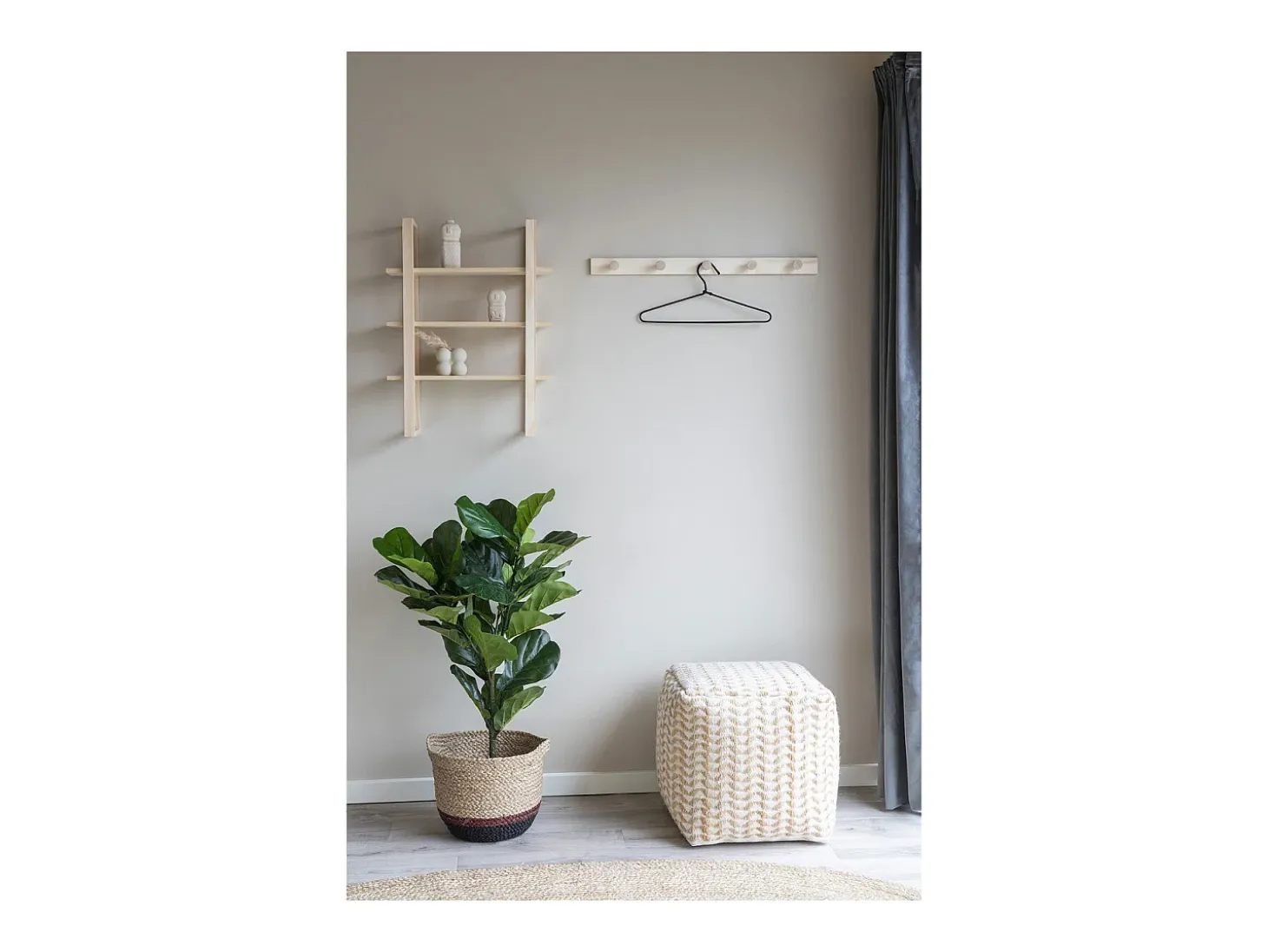 Cabides de Parede Abano, Castanho, 1,5x70x5 cm, Kendra Home